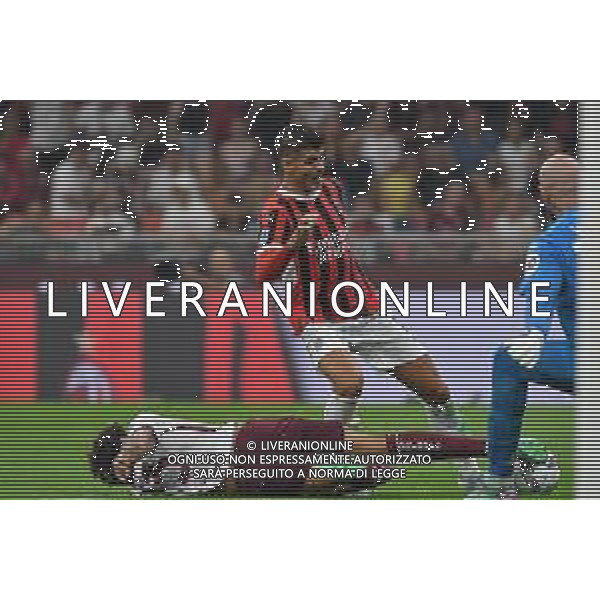 Milano 17.08.2024 Stadio Giuseppe Meazza @Manuela Viganti /Ag. Aldo Liverani sas Milan vs Torino Campionato Calcio Serie A Enilive 2024/2025 1a giornata Nella foto: saul coco interviene sul pallone con alvaro morata ©Viganti/ AGENZIA ALDO LIVERANI SAS