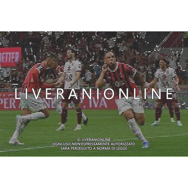 Milano 17.08.2024 Stadio Giuseppe Meazza @Manuela Viganti /Ag. Aldo Liverani sas Milan vs Torino Campionato Calcio Serie A Enilive 2024/2025 1a giornata Nella foto: esultanza noah okafor dopo il gol ©Viganti/ AGENZIA ALDO LIVERANI SAS