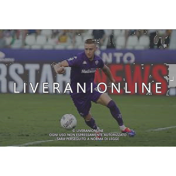 Pietro Camuzzo of ACF Fiorentina play the ball during Parma FC vs ACF Fiorentina, 1° Serie A Enilive 2024-25 game at Ennio Tardini Stadium in Parma (PR), Italy, on August 17, 2024. (Photo by Davide Casentini)/AGENZIA ALDO LIVERANI SAS