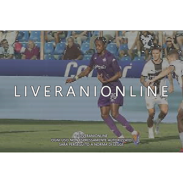 Christian Kouamè of ACF Fiorentina play the ball during Parma FC vs ACF Fiorentina, 1° Serie A Enilive 2024-25 game at Ennio Tardini Stadium in Parma (PR), Italy, on August 17, 2024. (Photo by Davide Casentini)/AGENZIA ALDO LIVERANI SAS