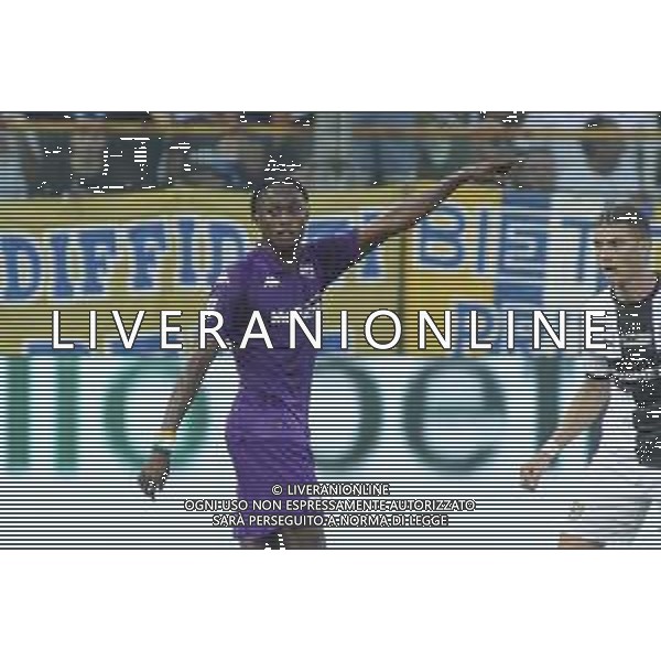 Christian Kouamè of ACF Fiorentina gestures during Parma FC vs ACF Fiorentina, 1° Serie A Enilive 2024-25 game at Ennio Tardini Stadium in Parma (PR), Italy, on August 17, 2024. (Photo by Davide Casentini)/AGENZIA ALDO LIVERANI SAS