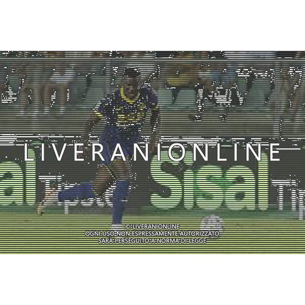 Daniel Mosquera of Hellas Verona FC during Hellas Verona FC vs SSC Napoli, 1° Serie A EniLive 2024-25 game at Marcantonio Bentegodi Stadium in Verona (VR), Italy, on August 18, 2024. (Photo by Davide Casentini)/AGENZIA ALDO LIVERANI SAS