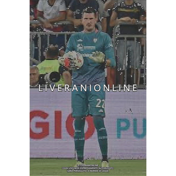 18-8-2024. Cagliari calcio-A.S. Roma. 1° Giornata Campionato Italiano Serie A 2024/2025, stadio Unipol Domus Cagliari. Foto Salvatore Moi/Agenzia Aldo Liverani s.as. Nella foto:Simone Scuffet Cagliari ©Salvatore Moi/AGENZIA ALDO LIVERANI SAS