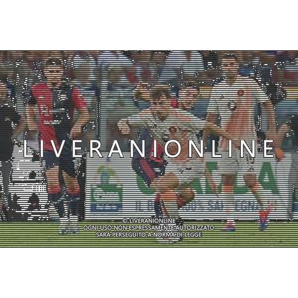 18-8-2024. Cagliari calcio-A.S. Roma. 1° Giornata Campionato Italiano Serie A 2024/2025, stadio Unipol Domus Cagliari. Foto Salvatore Moi/Agenzia Aldo Liverani s.as. Nella foto:Tommaso Baldanzi Roma, Roberto Piccoli Cagliari ©Salvatore Moi/AGENZIA ALDO LIVERANI SAS