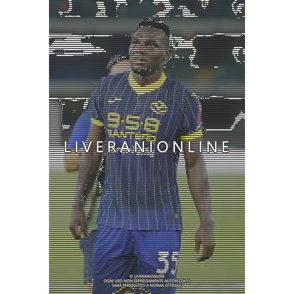 Daniel Mosquera of Hellas Verona FC during Hellas Verona FC vs SSC Napoli, 1° Serie A EniLive 2024-25 game at Marcantonio Bentegodi Stadium in Verona (VR), Italy, on August 18, 2024. (Photo by Davide Casentini)/AGENZIA ALDO LIVERANI SAS
