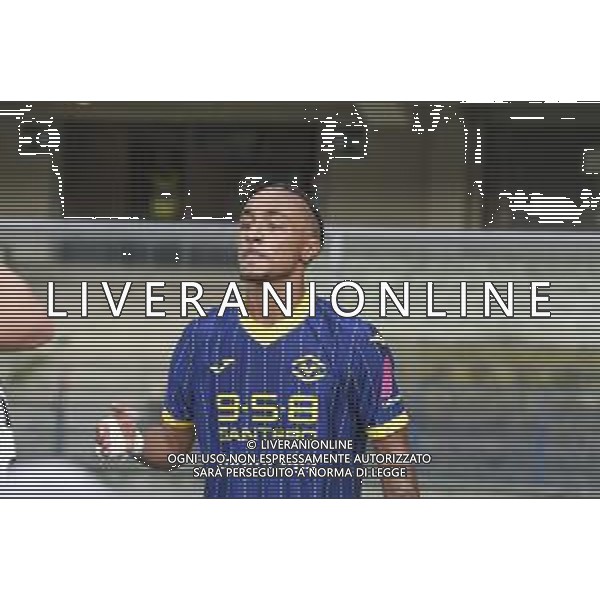 Dailon Livramento of Hellas Verona FC FC celebrates after scoring during Hellas Verona FC vs SSC Napoli, 1° Serie A EniLive 2024-25 game at Marcantonio Bentegodi Stadium in Verona (VR), Italy, on August 18, 2024. (Photo by Davide Casentini)/AGENZIA ALDO LIVERANI SAS