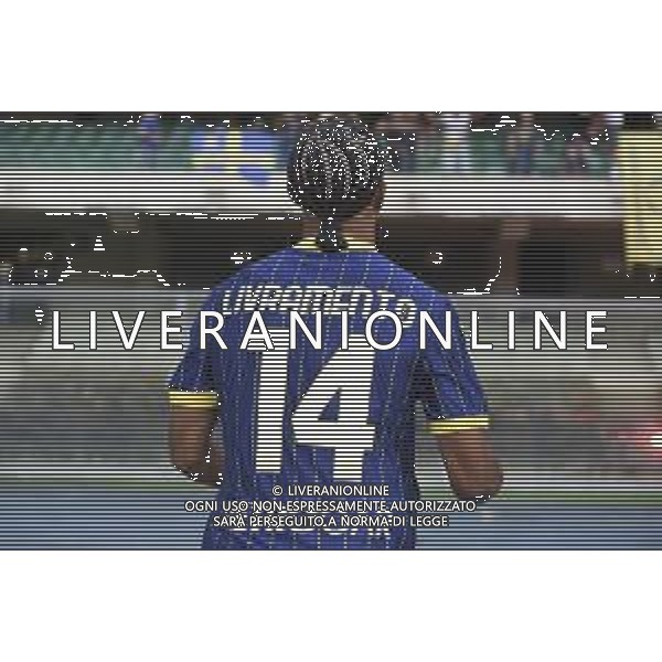 Dailon Livramento of Hellas Verona FC FC celebrates after scoring during Hellas Verona FC vs SSC Napoli, 1° Serie A EniLive 2024-25 game at Marcantonio Bentegodi Stadium in Verona (VR), Italy, on August 18, 2024. (Photo by Davide Casentini)/AGENZIA ALDO LIVERANI SAS