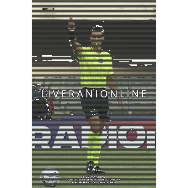 Arbitro - the Referee Matteo Marchetti during Hellas Verona FC vs SSC Napoli, 1° Serie A EniLive 2024-25 game at Marcantonio Bentegodi Stadium in Verona (VR), Italy, on August 18, 2024. (Photo by Davide Casentini)/AGENZIA ALDO LIVERANI SAS