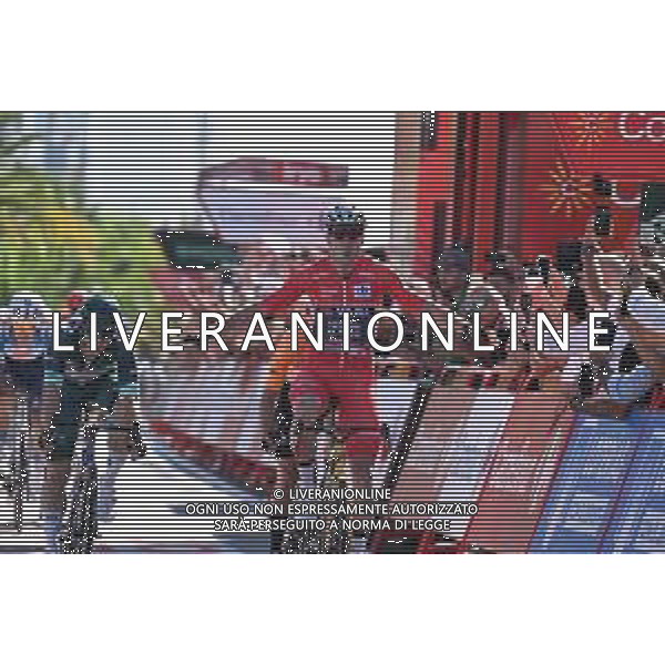 19-08-2024 Vuelta A Espana; Tappa 03 Lousa - Castelo Branco; 2024, Visma - Lease A Bike; 2024, Alpecin - Deceuninck; Van Aert, Wout; Groves, Kaden; Castelo Branco; ©SIROTTI/AGENZIA ALDO LIVERANI SAS