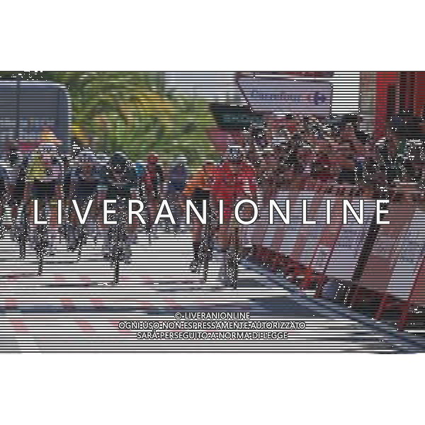 19-08-2024 Vuelta A Espana; Tappa 03 Lousa - Castelo Branco; 2024, Visma - Lease A Bike; 2024, Alpecin - Deceuninck; Van Aert, Wout; Groves, Kaden; Castelo Branco; ©SIROTTI/AGENZIA ALDO LIVERANI SAS