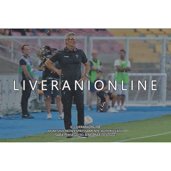 TVEM August 19, 2024 Lecce, Italy - US Lecce vs Atalanta - Italian soccer serie A 2024/25 - Via Del Mare Stadium. In the pic by Emmanuele Mastrodonato/agenzia Aldo Liverani sas: coach Luca Gotti of US Lecce ©TVEM/AGENZIA ALDO LIVERANI SAS