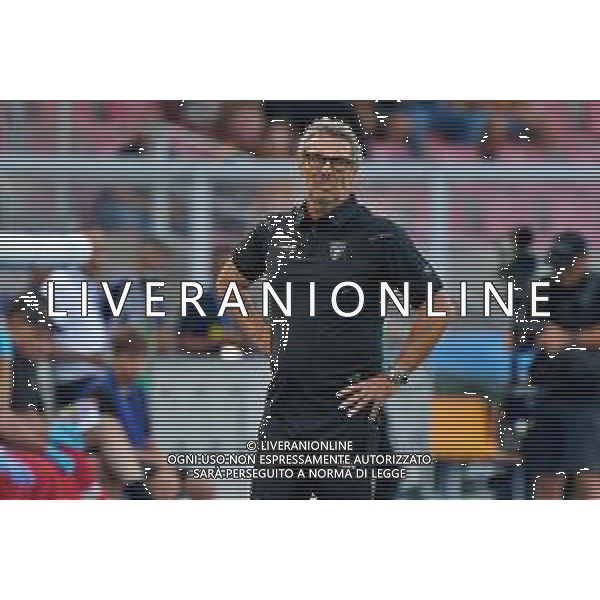 TVEM August 19, 2024 Lecce, Italy - US Lecce vs Atalanta - Italian soccer serie A 2024/25 - Via Del Mare Stadium. In the pic by Emmanuele Mastrodonato/agenzia Aldo Liverani sas: coach Luca Gotti of US Lecce ©TVEM/AGENZIA ALDO LIVERANI SAS