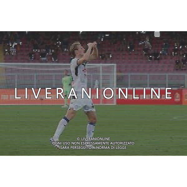 TVEM August 19, 2024 Lecce, Italy - US Lecce vs Atalanta - Italian soccer serie A 2024/25 - Via Del Mare Stadium. In the pic by Emmanuele Mastrodonato/agenzia Aldo Liverani sas: Marco Brescianini of Atalanta celebrates after scoring a goal ©TVEM/AGENZIA ALDO LIVERANI SAS
