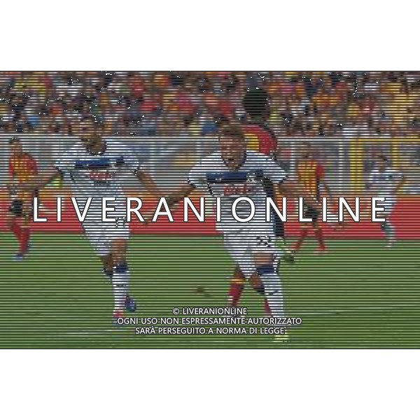 TVEM August 19, 2024 Lecce, Italy - US Lecce vs Atalanta - Italian soccer serie A 2024/25 - Via Del Mare Stadium. In the pic by Emmanuele Mastrodonato/agenzia Aldo Liverani sas: Mateo Retegui of Atalanta celebrates after scoring a goal ©TVEM/AGENZIA ALDO LIVERANI SAS