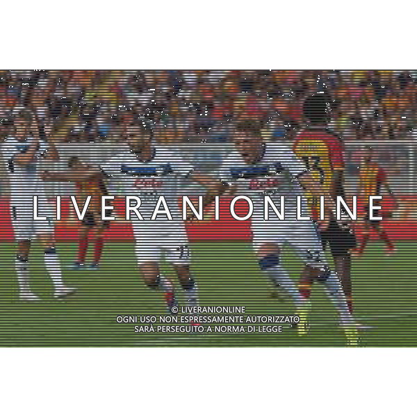 TVEM August 19, 2024 Lecce, Italy - US Lecce vs Atalanta - Italian soccer serie A 2024/25 - Via Del Mare Stadium. In the pic by Emmanuele Mastrodonato/agenzia Aldo Liverani sas: Mateo Retegui of Atalanta celebrates after scoring a goal ©TVEM/AGENZIA ALDO LIVERANI SAS