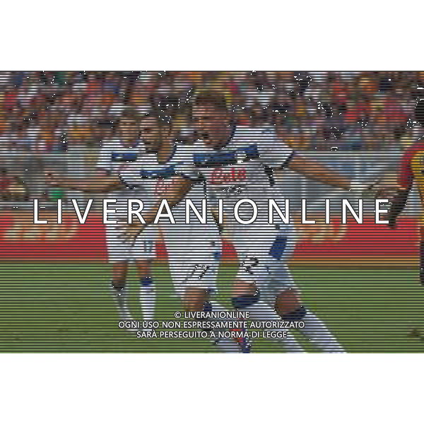 TVEM August 19, 2024 Lecce, Italy - US Lecce vs Atalanta - Italian soccer serie A 2024/25 - Via Del Mare Stadium. In the pic by Emmanuele Mastrodonato/agenzia Aldo Liverani sas: Mateo Retegui of Atalanta celebrates after scoring a goal ©TVEM/AGENZIA ALDO LIVERANI SAS