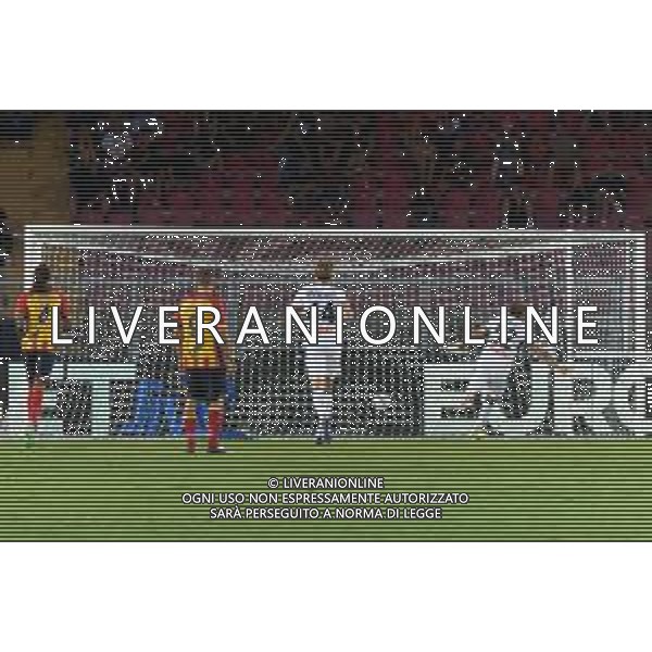 TVEM August 19, 2024 Lecce, Italy - US Lecce vs Atalanta - Italian soccer serie A 2024/25 - Via Del Mare Stadium. In the pic by Emmanuele Mastrodonato/agenzia Aldo Liverani sas: Mateo Retegui of Atalanta score the goal on penalty ©TVEM/AGENZIA ALDO LIVERANI SAS