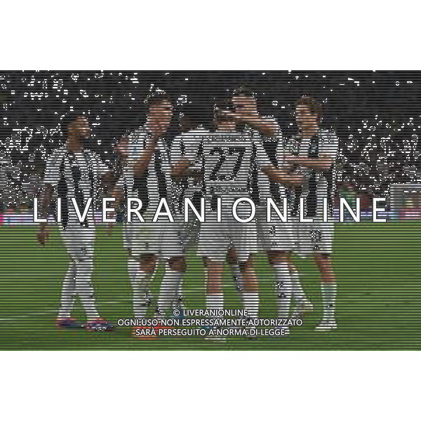 Torino 19.08.2024 Allianz Stadium @Manuela Viganti /Ag. Aldo Liverani sas Juventus vs Como Campionato Calcio Serie A Enilive 2024/2025 1a giornata Nella foto: esultanza juventus dopo il gol di andrea cambiaso ©Viganti/AGENZIA ALDO LIVERANI SAS