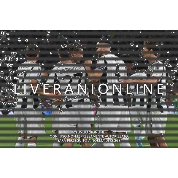 Torino 19.08.2024 Allianz Stadium @Manuela Viganti /Ag. Aldo Liverani sas Juventus vs Como Campionato Calcio Serie A Enilive 2024/2025 1a giornata Nella foto: esultanza juventus dopo il gol di andrea cambiaso
