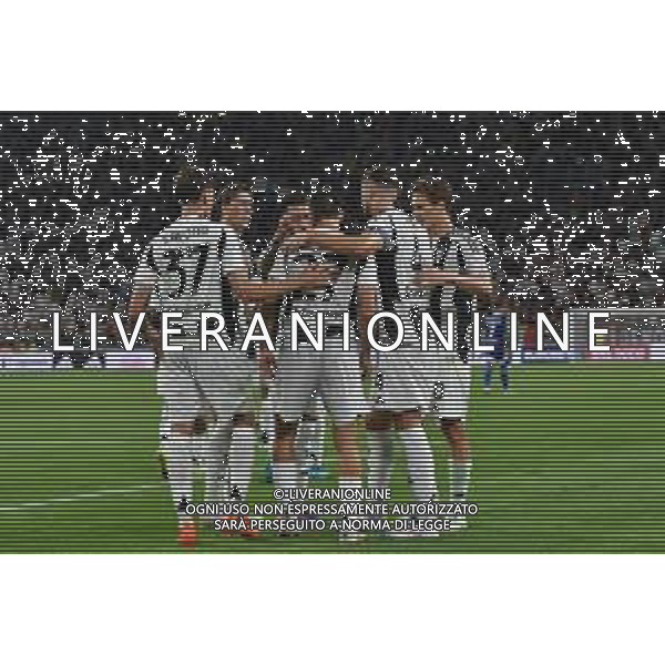 Torino 19.08.2024 Allianz Stadium @Manuela Viganti /Ag. Aldo Liverani sas Juventus vs Como Campionato Calcio Serie A Enilive 2024/2025 1a giornata Nella foto: esultanza juventus dopo il gol di andrea cambiaso