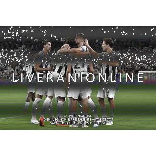 Torino 19.08.2024 Allianz Stadium @Manuela Viganti /Ag. Aldo Liverani sas Juventus vs Como Campionato Calcio Serie A Enilive 2024/2025 1a giornata Nella foto: esultanza juventus dopo il gol di andrea cambiaso