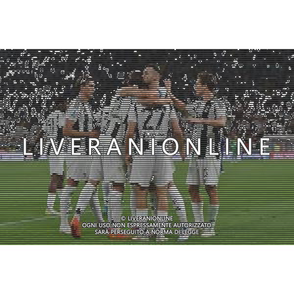 Torino 19.08.2024 Allianz Stadium @Manuela Viganti /Ag. Aldo Liverani sas Juventus vs Como Campionato Calcio Serie A Enilive 2024/2025 1a giornata Nella foto: esultanza juventus dopo il gol di andrea cambiaso