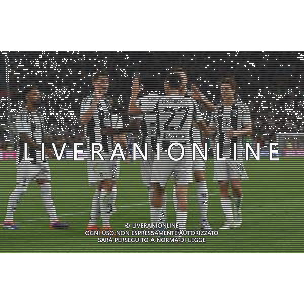 Torino 19.08.2024 Allianz Stadium @Manuela Viganti /Ag. Aldo Liverani sas Juventus vs Como Campionato Calcio Serie A Enilive 2024/2025 1a giornata Nella foto: esultanza juventus dopo il gol di andrea cambiaso