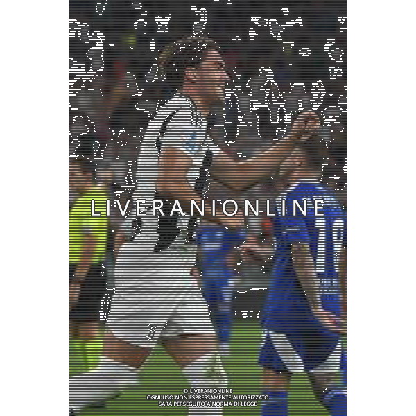 Torino 19.08.2024 Allianz Stadium @Manuela Viganti /Ag. Aldo Liverani sas Juventus vs Como Campionato Calcio Serie A Enilive 2024/2025 1a giornata Nella foto: esultanza dusan vlahovic prima che il var annullasse il gol