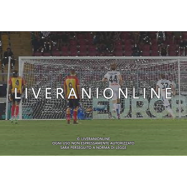 TVEM August 19, 2024 Lecce, Italy - US Lecce vs Atalanta - Italian soccer serie A 2024/25 - Via Del Mare Stadium. In the pic by Emmanuele Mastrodonato/agenzia Aldo Liverani sas: Mateo Retegui of Atalanta score the goal on penalty