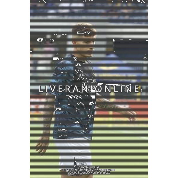 Giovanni Di Lorenzo of SSC Napoli during training pre Hellas Verona FC vs SSC Napoli, 1° Serie A EniLive 2024-25 game at Marcantonio Bentegodi Stadium in Verona (VR), Italy, on August 18, 2024. (Photo by Davide Casentini)/AGENZIA ALDO LIVERANI SAS