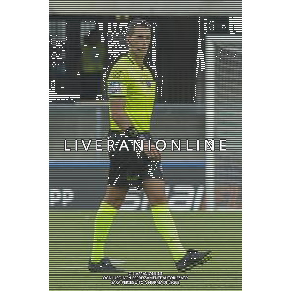 arbitro - The Referee Matteo Marchetti during Hellas Verona FC vs SSC Napoli, 1° Serie A EniLive 2024-25 game at Marcantonio Bentegodi Stadium in Verona (VR), Italy, on August 18, 2024. (Photo by Davide Casentini)/AGENZIA ALDO LIVERANI SAS