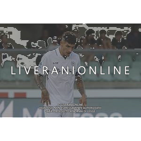 Giovanni Di Lorenzo of SSC Napoli expresses disappointment during Hellas Verona FC vs SSC Napoli, 1° Serie A EniLive 2024-25 game at Marcantonio Bentegodi Stadium in Verona (VR), Italy, on August 18, 2024. (Photo by Davide Casentini)/AGENZIA ALDO LIVERANI SAS