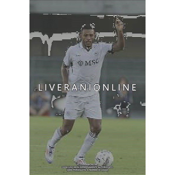 Juan Jesus of SSC Napoli play the ball during Hellas Verona FC vs SSC Napoli, 1° Serie A EniLive 2024-25 game at Marcantonio Bentegodi Stadium in Verona (VR), Italy, on August 18, 2024. (Photo by Davide Casentini)/AGENZIA ALDO LIVERANI SAS