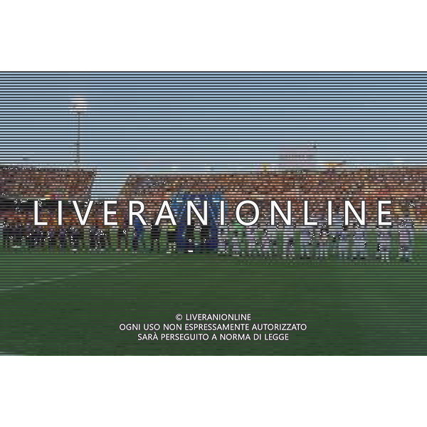 TVEM August 19, 2024 Lecce, Italy - US Lecce vs Atalanta - Italian soccer serie A 2024/25 - Via Del Mare Stadium. In the pic by Emmanuele Mastrodonato /AGENZIA ALDO LIVERANI SAS: US Lecce and Atalanta teams lined up /AGENZIA ALDO LIVERANI SAS