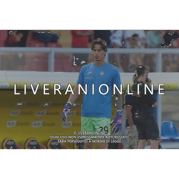 TVEM August 19, 2024 Lecce, Italy - US Lecce vs Atalanta - Italian soccer serie A 2024/25 - Via Del Mare Stadium. In the pic by Emmanuele Mastrodonato /AGENZIA ALDO LIVERANI SAS: Marco Carnesecchi of Atalanta /AGENZIA ALDO LIVERANI SAS