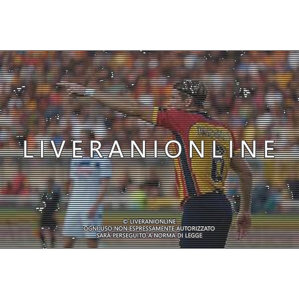 TVEM August 19, 2024 Lecce, Italy - US Lecce vs Atalanta - Italian soccer serie A 2024/25 - Via Del Mare Stadium. In the pic by Emmanuele Mastrodonato /AGENZIA ALDO LIVERANI SAS: Federico Baschirotto of US Lecce /AGENZIA ALDO LIVERANI SAS