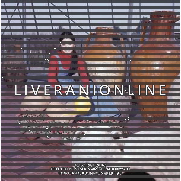 COL- RETROSPETTIVA ROSANNA FRATELLO CANTANTE E ATTRICE ITALIANA NELLA FOTO ROSANNA FRATELLO A GALLARATE ALLA SERRA IDEA VERDE NELL\'ANNO 1972 AG ALDO LIVERANI SAS