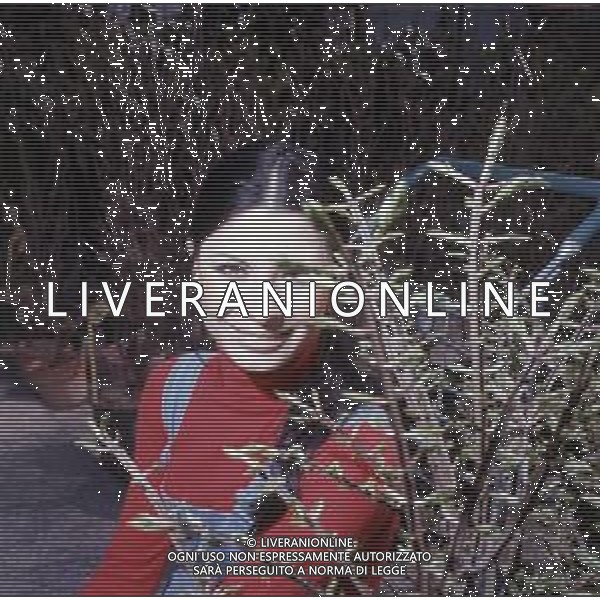 COL- RETROSPETTIVA ROSANNA FRATELLO CANTANTE E ATTRICE ITALIANA NELLA FOTO ROSANNA FRATELLO A GALLARATE ALLA SERRA IDEA VERDE NELL\'ANNO 1972 AG ALDO LIVERANI SAS