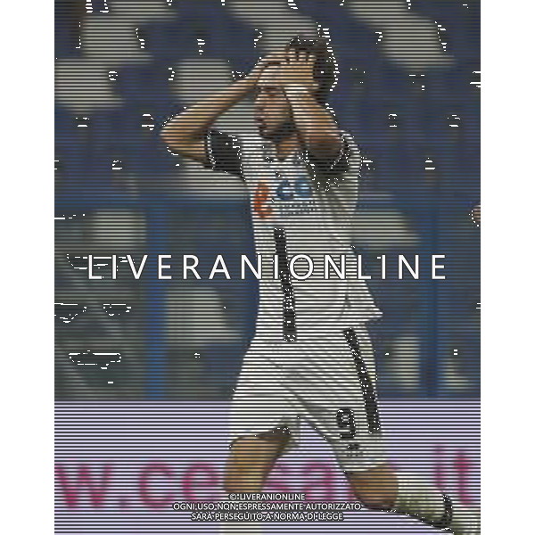 Cristian Shpendi of Cesena FC expresses disappointment during US Sassuolo Calcio vs Cesena FC, 2° Serie B BKT 2024-25 game at Mapei stadium - Città del Tricolore in Reggio Emilia (RE), Italy, on August 24, 2024. (Photo by Davide Casentini)/AGENZIA ALDO LIVERANI SAS