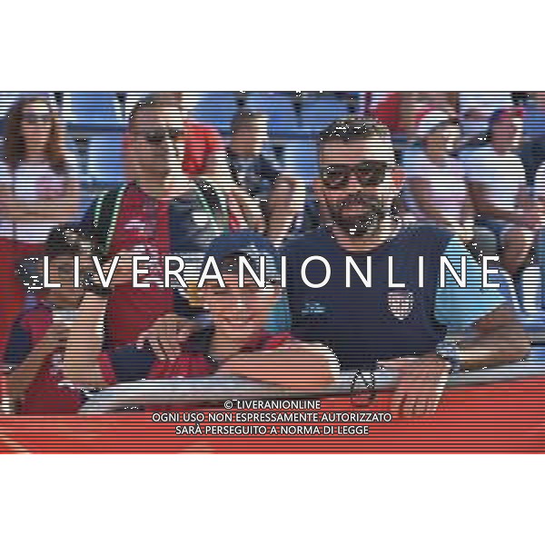 26-8-2024. Cagliari calcio-Como calcio 2° Giornata Campionato Italiano Serie A 2024/2025, stadio Unipol Domus Cagliari. Foto Salvatore Moi/Agenzia Aldo Liverani s.as. Nella foto: Tifosi del Cagliari calcio in curva sud dello stadio Unipol Domus. ©MOI SALVATORE / AGENZIA ALDO LIVERANI SAS