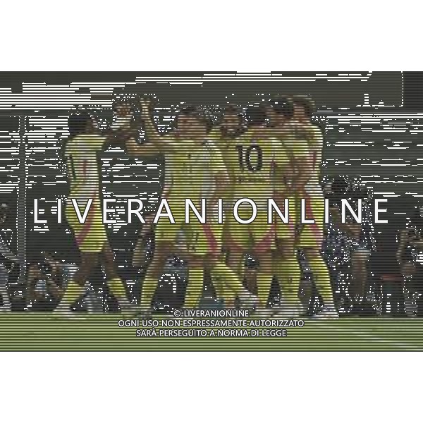 Dusan Vlahovic of Juventus FC celebrates after scoring during Hellas Verona FC vs Juventus FC, 2° Serie A Enilive 2024-25 game at Marcantonio Bentegodi Stadium in Verona (VR), Italy, on August 26, 2024. (Photo by Davide Casentini)/ AGENZIA ALDO LIVERANI SAS
