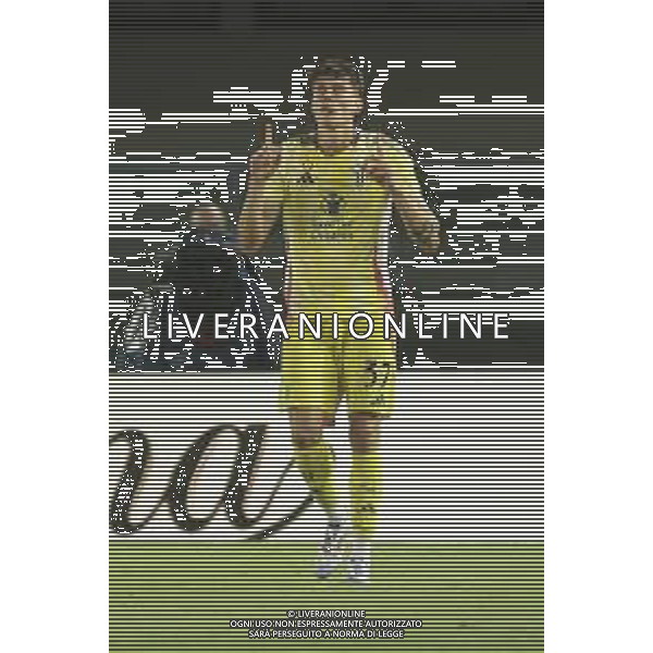 Nicolo\' Savona of Juventus FC celebrates after scoring during Hellas Verona FC vs Juventus FC, 2° Serie A Enilive 2024-25 game at Marcantonio Bentegodi Stadium in Verona (VR), Italy, on August 26, 2024. (Photo by Davide Casentini)/ AGENZIA ALDO LIVERANI SAS