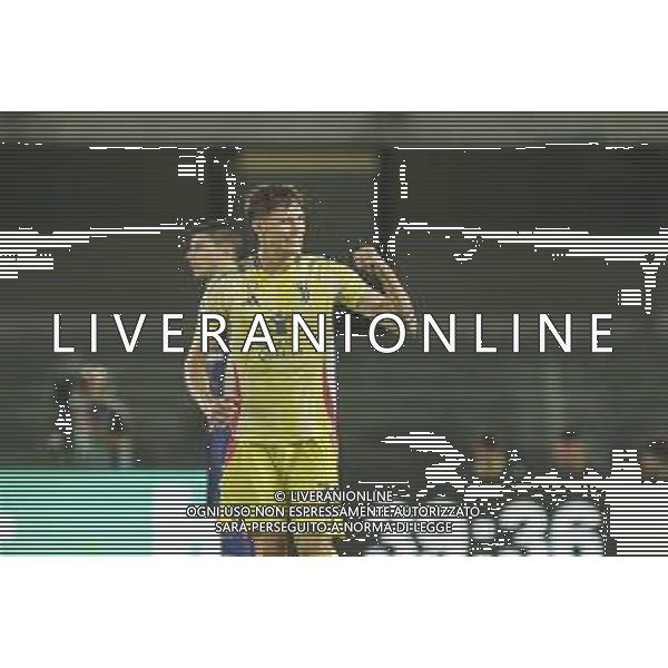 Nicolo\' Savona of Juventus FC celebrates after scoring during Hellas Verona FC vs Juventus FC, 2° Serie A Enilive 2024-25 game at Marcantonio Bentegodi Stadium in Verona (VR), Italy, on August 26, 2024. (Photo by Davide Casentini)/ AGENZIA ALDO LIVERANI SAS