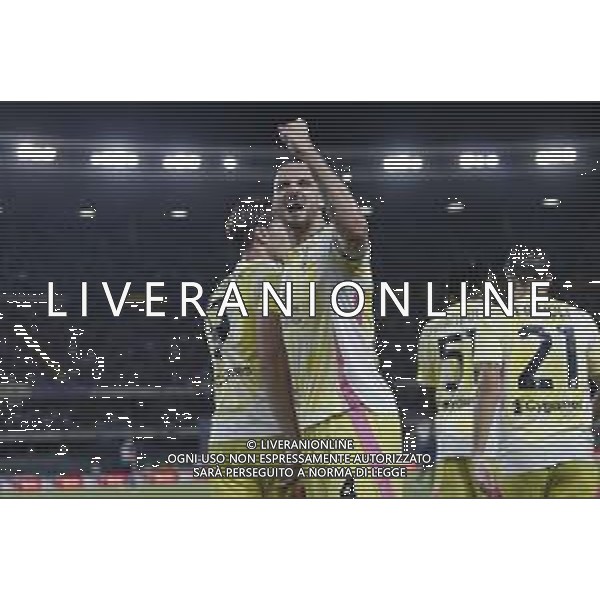 Dusan Vlahovic of Juventus FC celebrates after scoring during Hellas Verona FC vs Juventus FC, 2° Serie A Enilive 2024-25 game at Marcantonio Bentegodi Stadium in Verona (VR), Italy, on August 26, 2024. (Photo by Davide Casentini)/ AGENZIA ALDO LIVERANI SAS