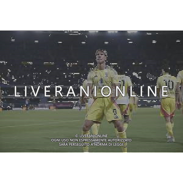 Dusan Vlahovic of Juventus FC celebrates after scoring during Hellas Verona FC vs Juventus FC, 2° Serie A Enilive 2024-25 game at Marcantonio Bentegodi Stadium in Verona (VR), Italy, on August 26, 2024. (Photo by Davide Casentini)/ AGENZIA ALDO LIVERANI SAS