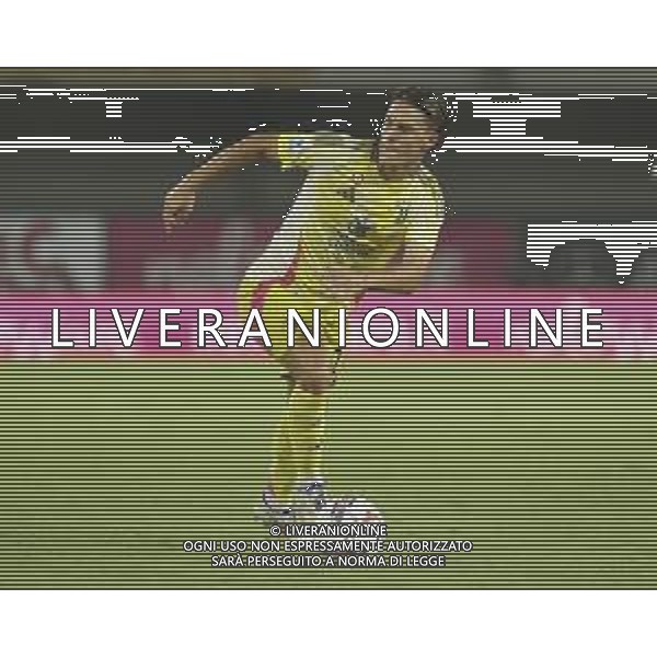 Andrea Cambiaso of Juventus FC play the ball during Hellas Verona FC vs Juventus FC, 2° Serie A Enilive 2024-25 game at Marcantonio Bentegodi Stadium in Verona (VR), Italy, on August 26, 2024. (Photo by Davide Casentini)/ AGENZIA ALDO LIVERANI SAS