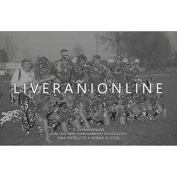 NEG-1993-1994 -CAMPIONATO PRIMAVERA PARTITA INTER-ROMA FINALE DI COPPA ITALIA ANDATA NELLA FOTO FRANCESCO TOTTI E I COMPAGNI DELLA ROMA FESTEGGIANO LA VITTORIA A FINE GARA AG ALDO LIVERANI SAS