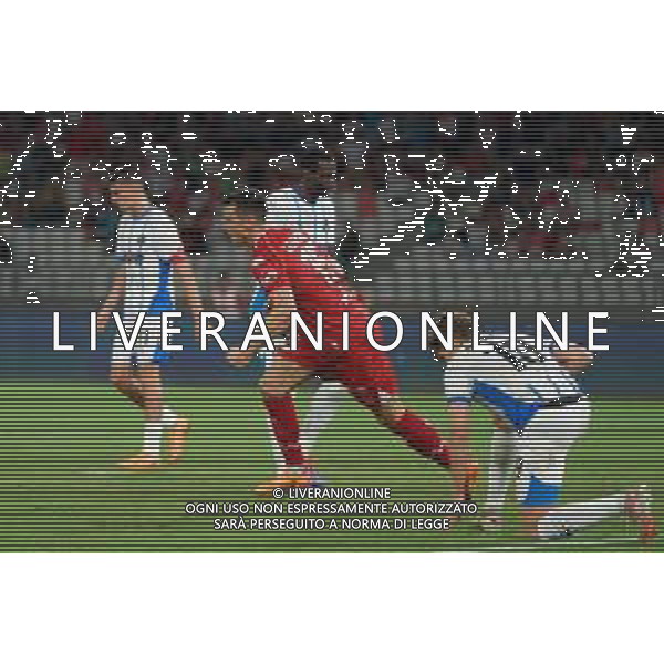 TVEM August 27, 2024 Bari, Italy - SSC Bari vs US Sassuolo - Italian soccer serie B 2024/25 - San Nicola Stadium. In the pic by Emmanuele Mastrodonato/agenzia Aldo Liverani sas: Kevin Lasagna of SSC Bari celebrates after scoring a goal ©Emmanuele Mastrodonato/AGENZIA ALDO LIVERANI SAS