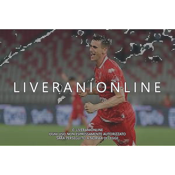 TVEM August 27, 2024 Bari, Italy - SSC Bari vs US Sassuolo - Italian soccer serie B 2024/25 - San Nicola Stadium. In the pic by Emmanuele Mastrodonato/agenzia Aldo Liverani sas: Kevin Lasagna of SSC Bari celebrates after scoring a goal ©Emmanuele Mastrodonato/AGENZIA ALDO LIVERANI SAS