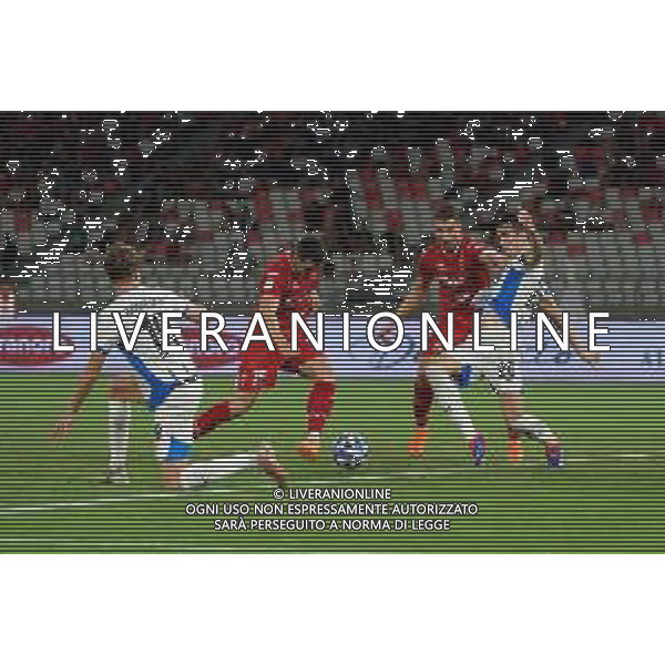 TVEM August 27, 2024 Bari, Italy - SSC Bari vs US Sassuolo - Italian soccer serie B 2024/25 - San Nicola Stadium. In the pic: Kevin Lasagna of SSC Bari scores a goal of 1-1 foto mastrodonato emanuele-ag aldo liverani sas